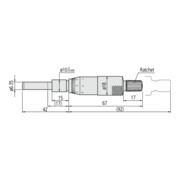 Mitutoyo Einbaumessschraube, Standardgröße 0-25mm