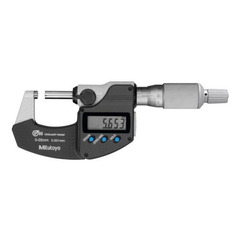 MITUTOYO Micromètre digital IP65 avec sortie de données, Plage de mesure: 0-25 mm