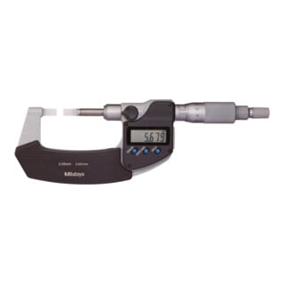 MITUTOYO Micromètre digital pour mesure de gorges, Plage de mesure: 0-25 mm