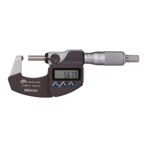 MITUTOYO Micromètre digital pour surfaces convexes, Plage de mesure: 0-25 mm