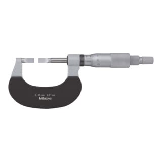 MITUTOYO Micromètres pour rainures, Plage de mesure: 0-25 mm