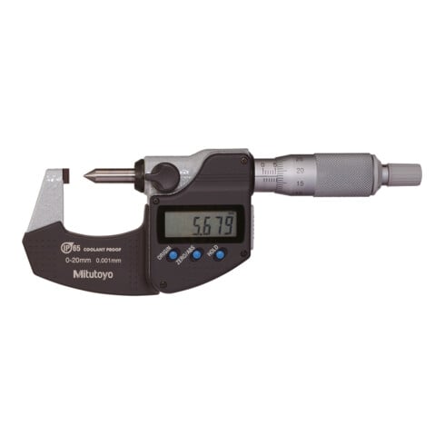 MITUTOYO Micrometro digitale con punta tastatrice, Intervallo misurazione: 0-20mm