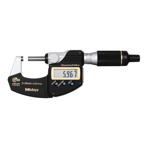MITUTOYO Micrometro digitale con uscita dati, Intervallo misurazione: 0-25mm