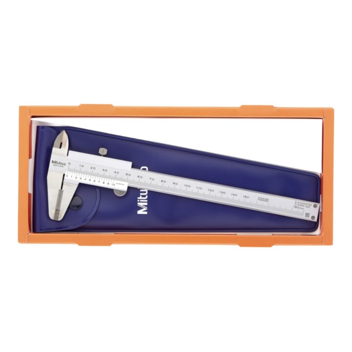 Mitutoyo Nonius Messschieber, HM-Außenmessflächen 0-150mm, 0,05mm, Metrisch