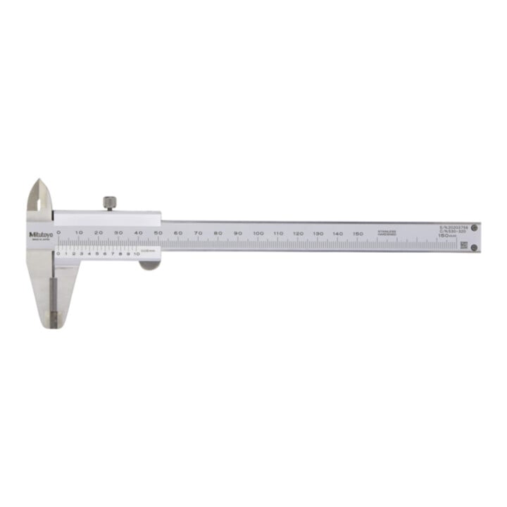 Mitutoyo Nonius Messschieber, HM-Außenmessflächen 0-150mm, 0,05mm, Metrisch
