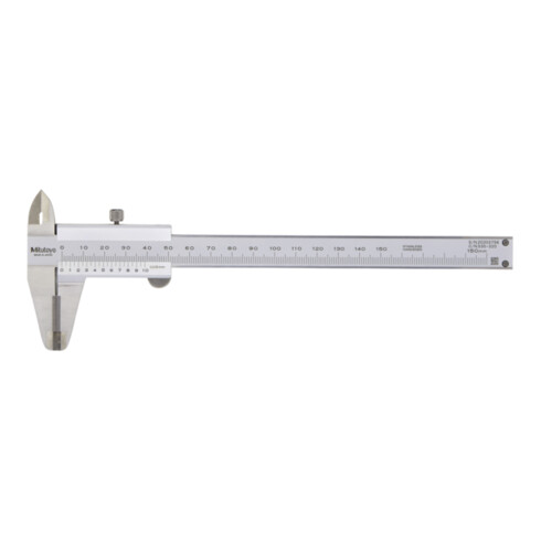 Mitutoyo Nonius Messschieber, HM-Außenmessflächen 0-150mm, 0,05mm, Metrisch