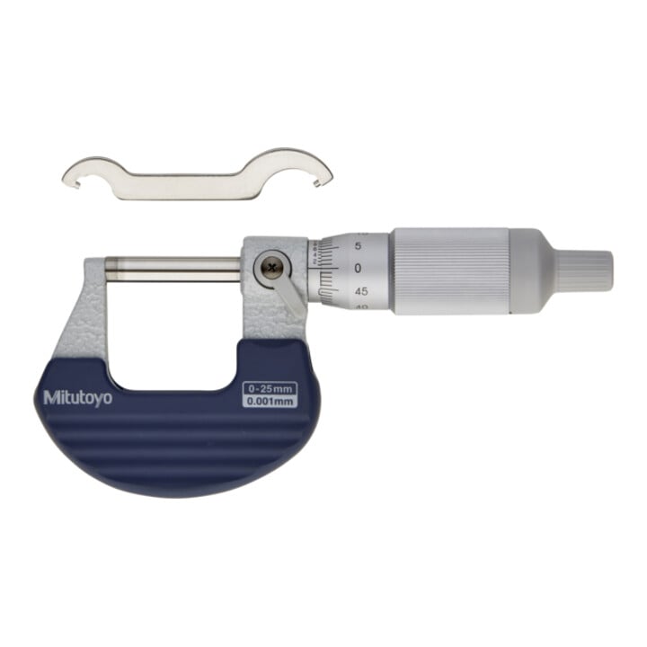Mitutoyo Ratschentrommel Bügelmessschraube 0-25mm, 0,001mm