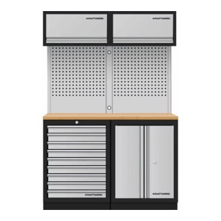 Mobilier d'atelier Mobilio 2 éléments Kraftwerk, unité murale, contreplaqué hêtre