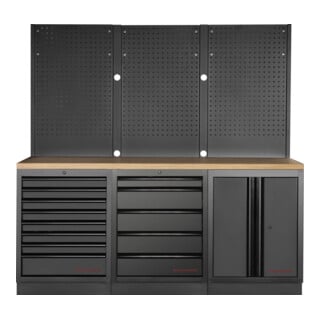 Mobilier d'atelier Mobilio 3 éléments Kraftwerk, paroi perforée
