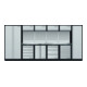 Mobilier d'atelier Mobilio 6 éléments Kraftwerk, porte à charnière, armoire haute, acier inoxydable-1
