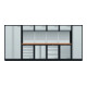 Mobilier d'atelier Mobilio 6 éléments Kraftwerk, porte à charnière, armoire haute, hêtre-1