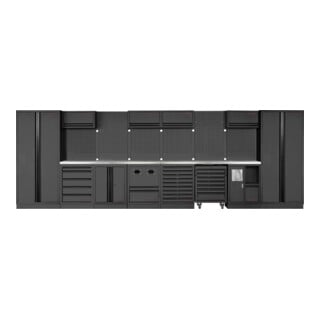Mobilio Kraftwerk 3964QIX 8er combi, 2x armoire haute, chariot d'atelier, meuble bas