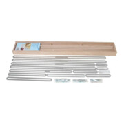 Modèles d'angles 13 rails une aluminium et accessoires dans une mallette en bois-5