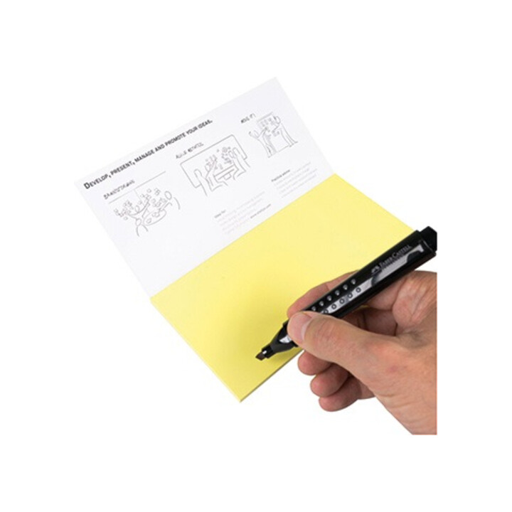 Moderationskarte Notes M 20x10cm selbsthaftend 95Blatt PP gelb