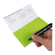 Moderationskarte Notes M 20x10cm selbsthaftend 95Blatt PP grün-1