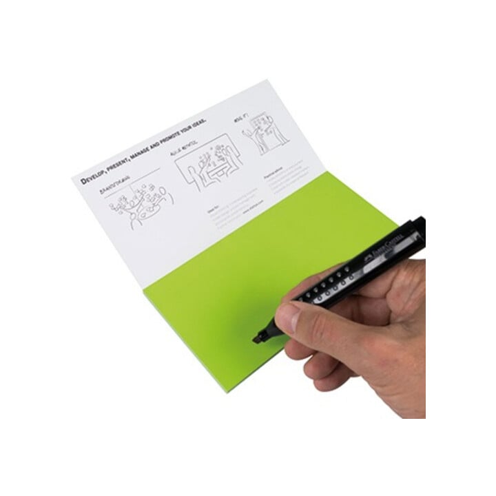 Moderationskarte Notes M 20x10cm selbsthaftend 95Blatt PP grün