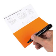 Moderationskarte Notes M 20x10cm selbsthaftend 95Blatt PP orange-1