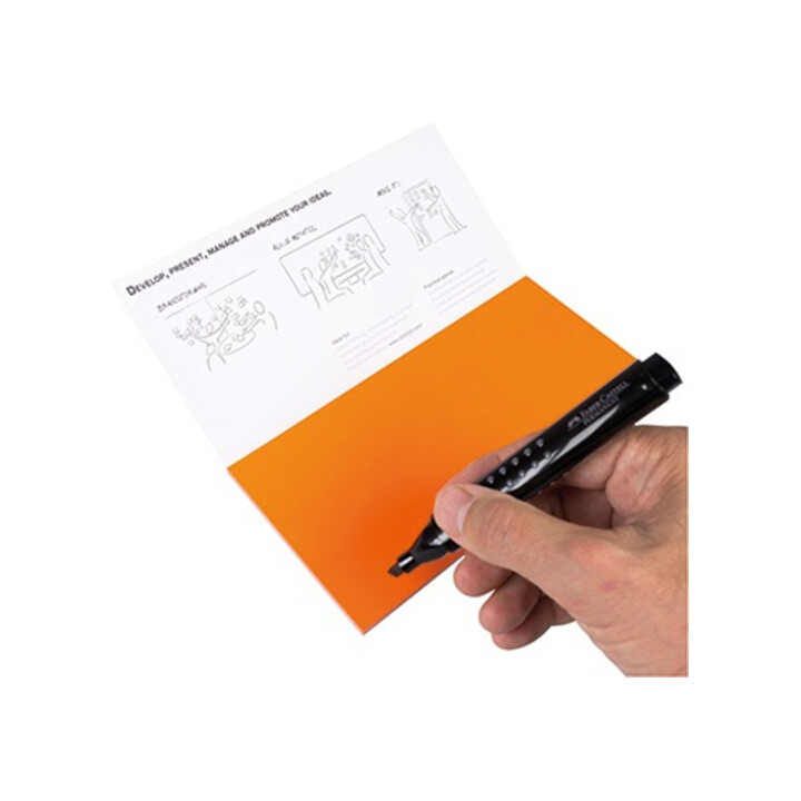 Moderationskarte Notes M 20x10cm selbsthaftend 95Blatt PP orange