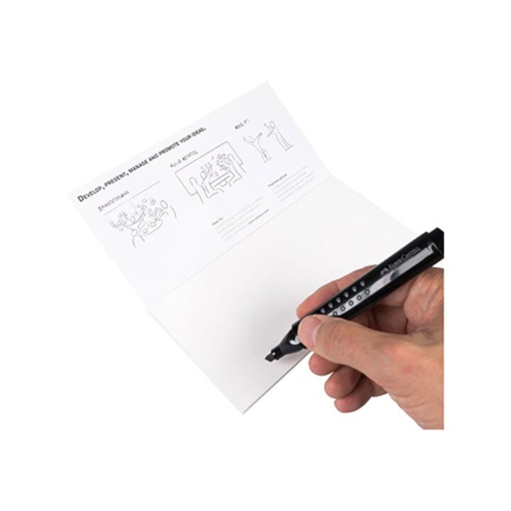 Moderationskarte Notes M 20x10cm selbsthaftend 95Blatt PP weiß