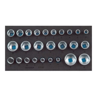 Module à outils 1500 CT1-19 l.157,5xP.310mm 26pces 1/2po. Jeu de clés à douille