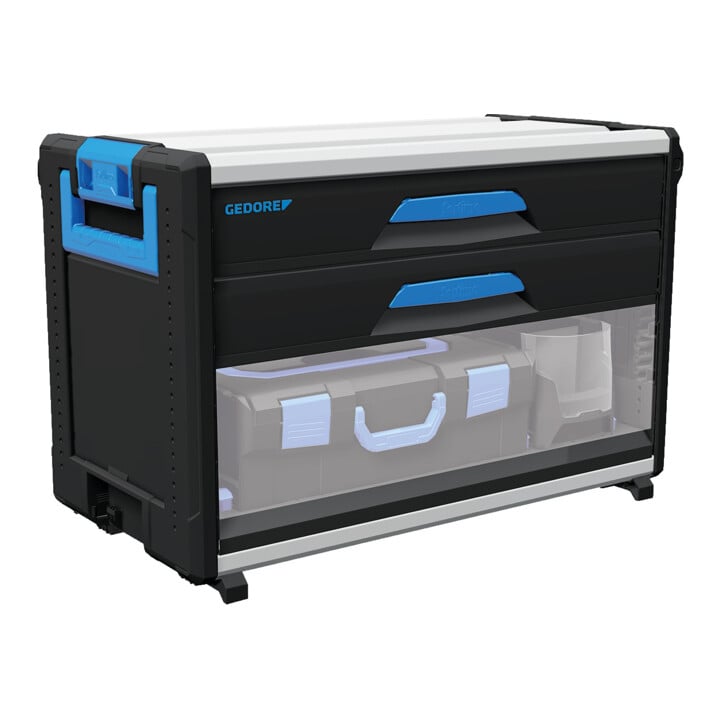 Module de boîte à outils Gedore WorkMo B3, 2 tiroirs H6, compartiment pour L-BOXX + S-BOXX