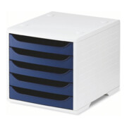 STYRO Boîte de rangement 5 tiroirs gris/bleu Ku H255×I270×P340mm-1