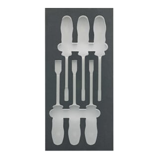 Module d'outils 1/3 vide 188 x 395 x 30 mm Clé à douille FORTIS E/D/E