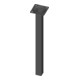Möbelfuß schwarz RAL 9005 25x25mm H.300mm Platte-1