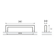 Möbelgriff Anzio VA geb.480mm HETTICH-2