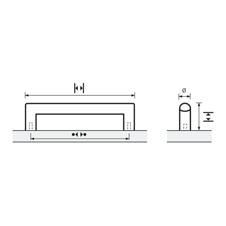 Möbelgriff Narona VA geb.160mm D.12mm HETTICH