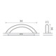 Möbelgriff Nicia STA verchr.glanz 160mm D.10mm HETTICH-5