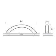 Möbelgriff Nicia STA verchr.glanz 160mm D.10mm HETTICH-5
