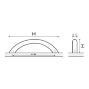 Möbelgriff Nicia STA vern.ma 192mm D.10mm HETTICH-4