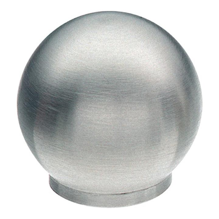 Möbelknopf Durchmesser 30mm Kugelform Edelstahl feinmatt