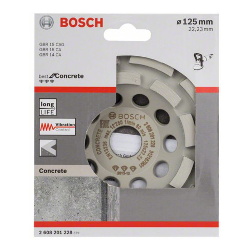 Bosch Mola a tazza diamantata Best for Concrete 125 x 22,23 x 4,5 mm