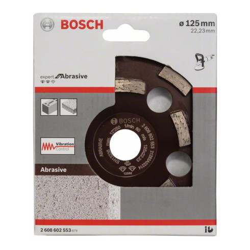 Bosch Mola a tazza diamantata Expert for Abrasive 50 g/mm 125 x 22,23 x 4,5 mm