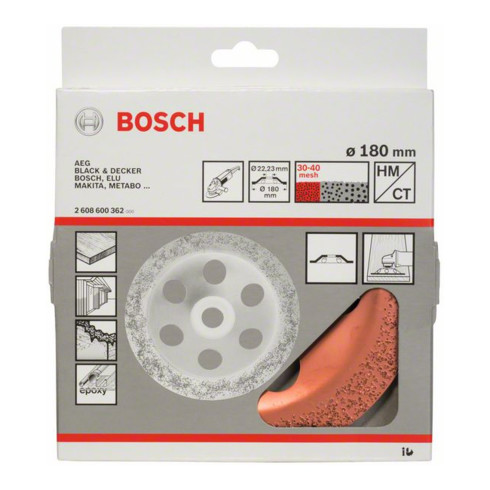 Bosch Mola a tazza in Metallo duro, fine, piatta