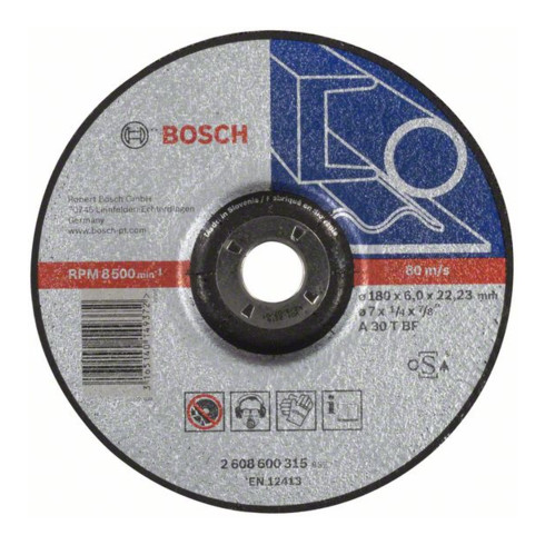 Bosch Mola da sbavo a gomito Expert for Metal A 30 T BF, 180mm, 22,23mm, 6mm