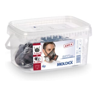 Moldex Boîte de protection respiratoire A2 P2 R D Taille M, Série 8000, gaz organiques et particules