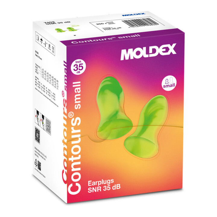 Moldex Bouchons d'oreille jetables Contours petits, une paire par sachet SNR 35 dB