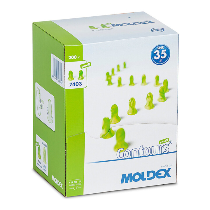 Moldex Bouchons d'oreille jetables Contours petits, une paire par sachet SNR 35 dB