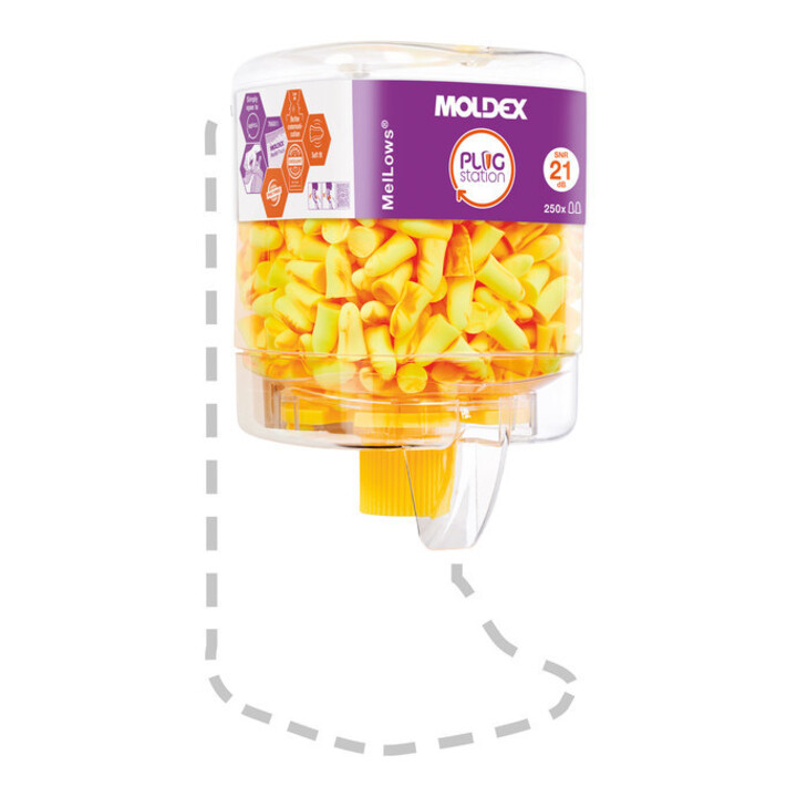 Moldex Bouchons d'oreille jetables MelLows en MoldexStation, petits SNR 22 dB