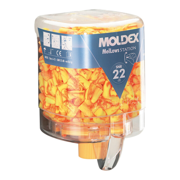 Moldex Bouchons d'oreille jetables MelLows en MoldexStation, petits SNR 22 dB