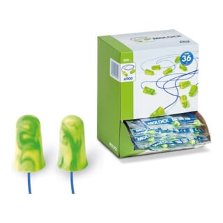 Moldex Bouchons d'oreille jetables Pura-Fit Cord, une paire en sachet poly SNR 36 dB
