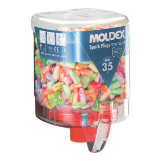 Moldex Bouchons d’oreille jetables Spark Plugs en MoldexStation, petits SNR 35 dB