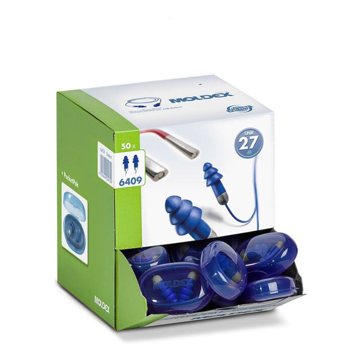 Moldex Bouchons d'oreille réutilisables Rockets Full Detect, paire en PocketPak SNR 27 dB