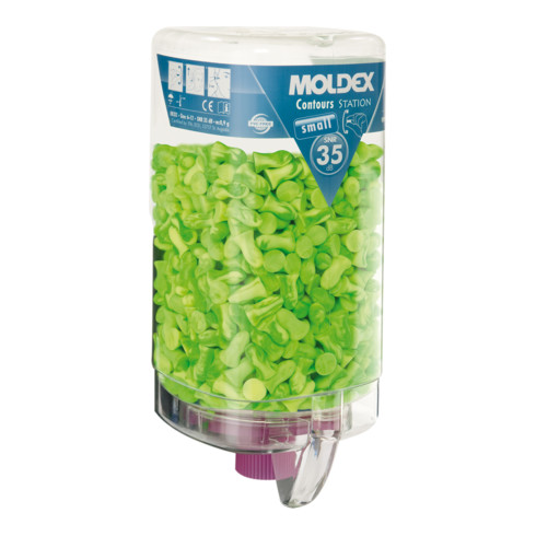 Moldex Bouchons d'oreilles jetables Contours petits en MoldexStation, grand SNR 35 dB