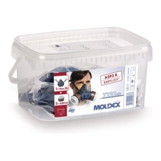 Moldex Box di protezione delle vie respiratorie A2 P3 R dim. M, serie 7000, gas organici e particelle, EasyLock®