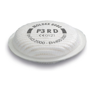 Moldex deeltjesfilter 8080 P3RD b.30xAGW waarde EN143:2000+A1:2006
