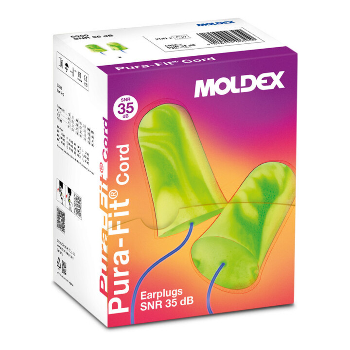Moldex Einwegstöpsel Pura-Fit Cord, ein Paar im Polytütchen SNR 36 dB